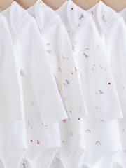 White Character 7 Pack Baby Long Sleeve 100% Cotton Bodysuits Pack - Image 11 of 13