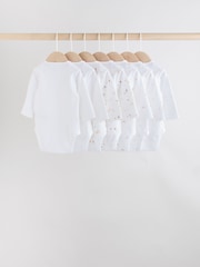 White Character 7 Pack Baby Long Sleeve 100% Cotton Bodysuits Pack - Image 2 of 13