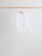 White Character 7 Pack Baby Long Sleeve 100% Cotton Bodysuits Pack - Image 4 of 13