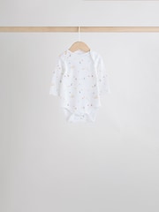 White Character 7 Pack Baby Long Sleeve 100% Cotton Bodysuits Pack - Image 6 of 13