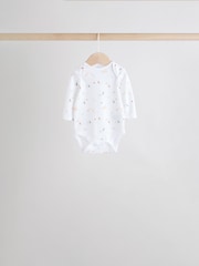 White Character 7 Pack Baby Long Sleeve 100% Cotton Bodysuits Pack - Image 7 of 13