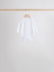 White Character 7 Pack Baby Long Sleeve 100% Cotton Bodysuits Pack - Image 8 of 13
