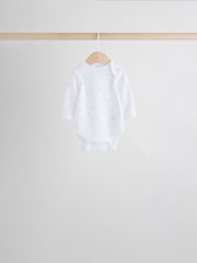 White Character 7 Pack Baby Long Sleeve 100% Cotton Bodysuits Pack - Image 9 of 13