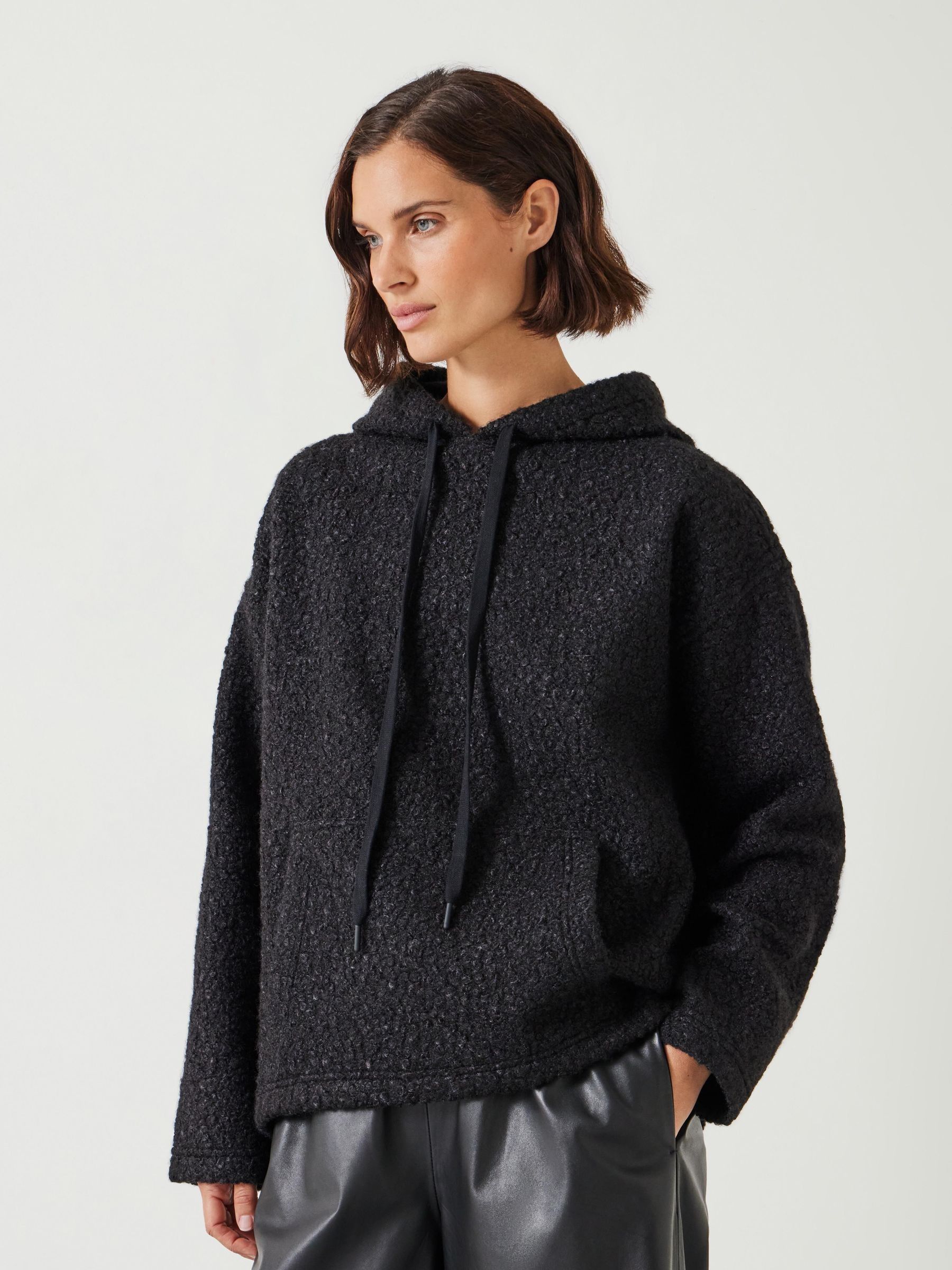 Buy Hush Black Oversized Brody Borg Hoodie from Next Luxembourg