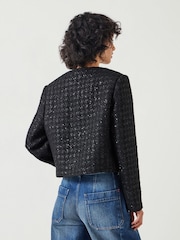 Hush Black Ester Sequin Boucle Jacket - Image 2 of 5