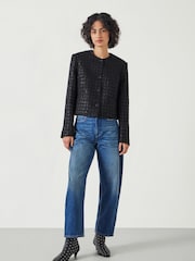 Hush Black Ester Sequin Boucle Jacket - Image 3 of 5