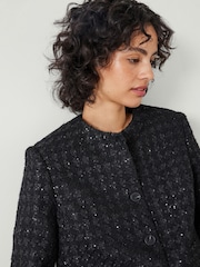 Hush Black Ester Sequin Boucle Jacket - Image 4 of 5
