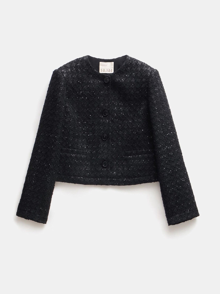 Hush Black Ester Sequin Boucle Jacket - Image 5 of 5