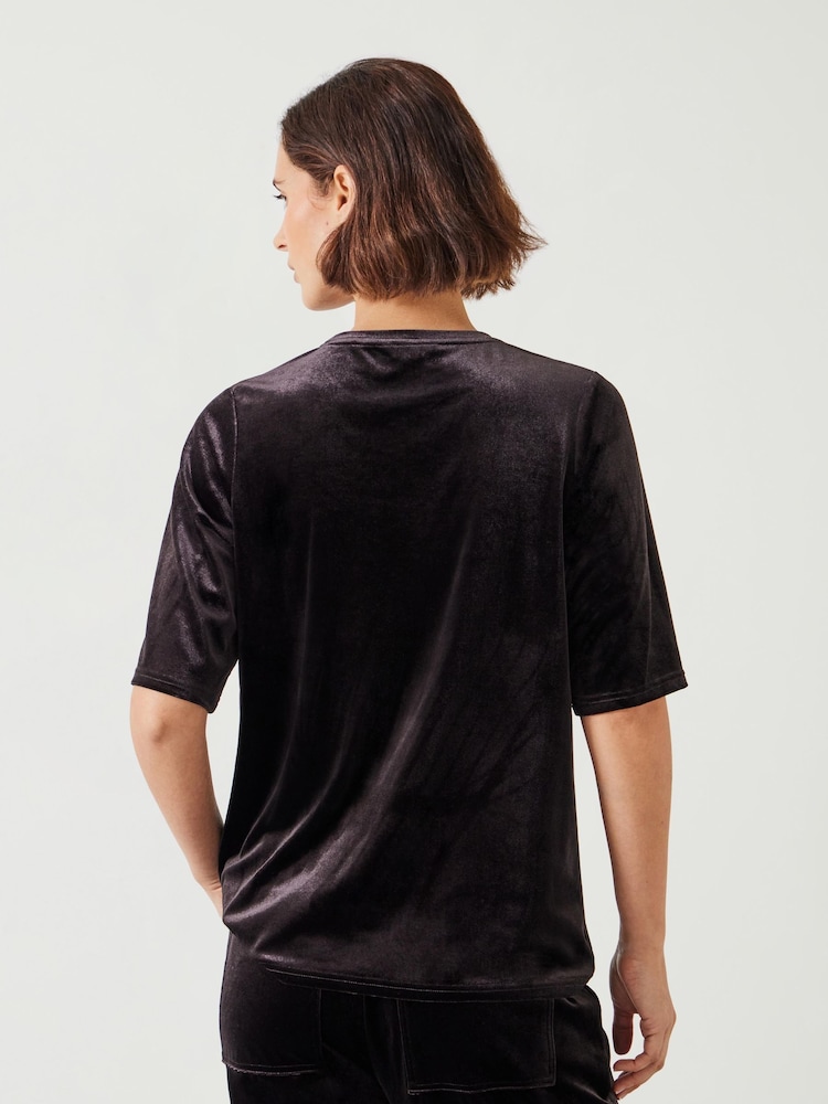 Hush Brown Hadley Relaxed Velvet T-Shirt - Image 2 of 5