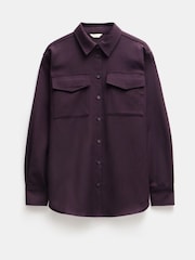 Hush Purple Lara Utility Wool Shirt - Image 5 of 5