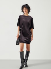 Hush Brown Vicky Velvet Mini Dress - Image 1 of 5