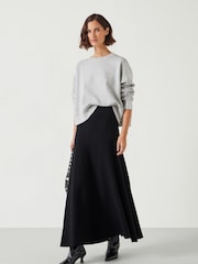 Hush Black Zola Volume Knitted Midi Skirt - Image 2 of 5