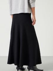 Hush Black Zola Volume Knitted Midi Skirt - Image 3 of 5