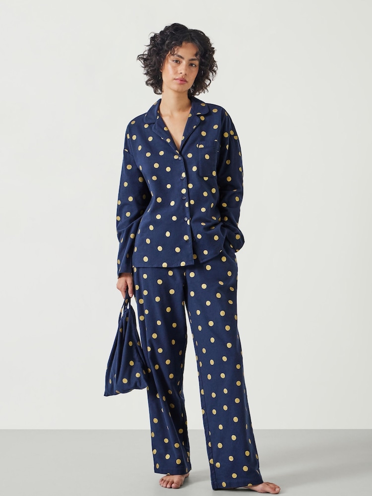 Hush 100% bombaž Amita flanelasta folija polka pikama pižama - Slika 1 iz 5