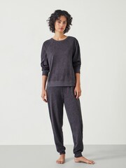 Hush Grey Joelle Jersey Joggers Animal Print Pyjamas - Image 1 of 5