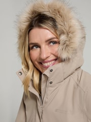 Mountain Warehouse Cream Womens Meadow Borg Lined Waterproof Jacket - Image 4 of 4