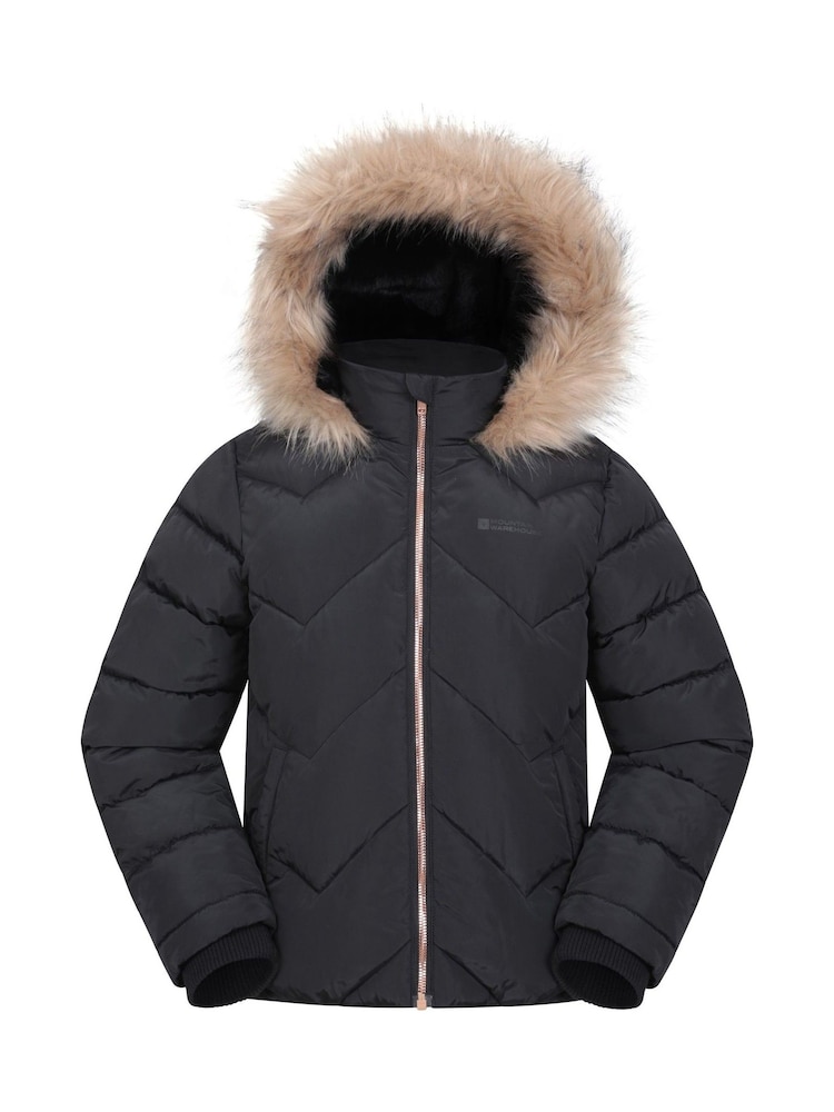 Mountain Warehouse Black Kids Galaxy Short Water Resistant Jacket - Image 1 of 6