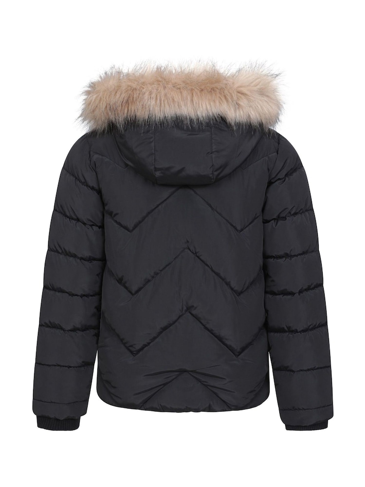 Mountain Warehouse Black Kids Galaxy Short Water Resistant Jacket - Image 2 of 6