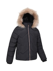 Mountain Warehouse Black Kids Galaxy Short Water Resistant Jacket - Image 3 of 6