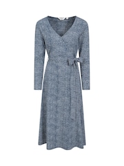Mountain Warehouse Blue Womens Santorini Midi Wrap Dress - Image 1 of 7
