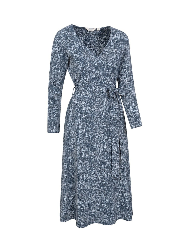 Mountain Warehouse Blue Womens Santorini Midi Wrap Dress - Image 2 of 7