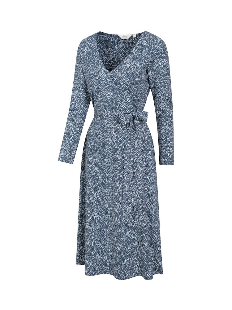 Mountain Warehouse Blue Womens Santorini Midi Wrap Dress - Image 3 of 7