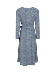 Mountain Warehouse Blue Womens Santorini Midi Wrap Dress - Image 4 of 7