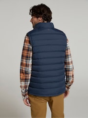 Mountain Warehouse Blue Mens Seasons Faux Fur Lined Padded Gilet - Image 3 of 10