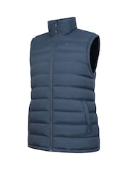 Mountain Warehouse Blue Mens Seasons Faux Fur Lined Padded Gilet - Image 7 of 10