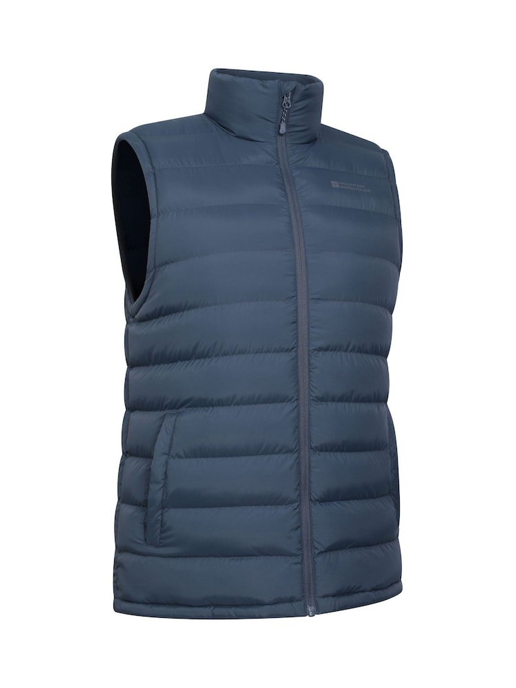 Mountain Warehouse Blue Mens Seasons Faux Fur Lined Padded Gilet - Image 8 of 10