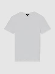 Reiss White Brad Cotton Sports-Fit T-Shirt - Image 2 of 6