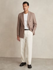 Reiss White Brad Cotton Sports-Fit T-Shirt - Image 3 of 6
