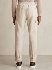 Reiss Stone Haven Cotton Drawstring Cargo Trousers - Image 5 of 6