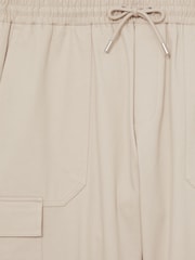 Reiss Stone Haven Cotton Drawstring Cargo Trousers - Image 6 of 6