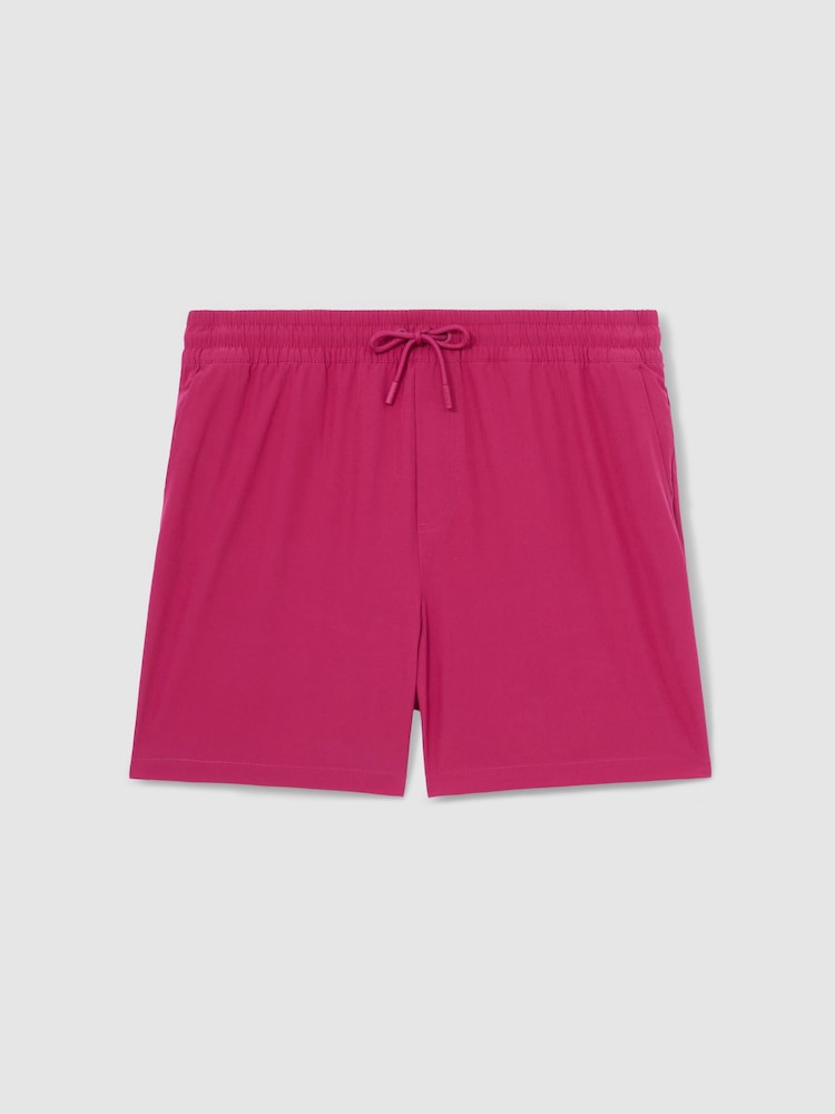 Reiss Dark Pink Cliff Drawstring Swim Shorts - Image 2 of 5