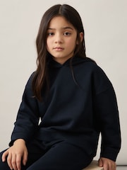 Reiss Navy Harp Cotton Blend Hoodie And Joggers Set - Image 2 of 3
