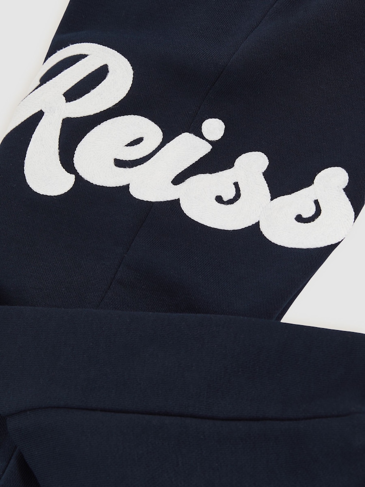 Reiss Navy Clayton 3-9 yrs Cotton-Blend Logo Script Joggers - Image 5 of 5