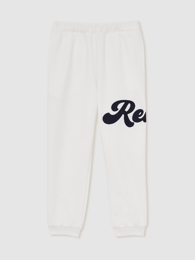 Wit - Reiss Clayton Cotton-Blend Logo Script Joggers - Image 2 of 5