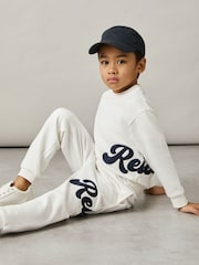 Wit - Reiss Clayton Cotton-Blend Logo Script Joggers - Image 3 of 5