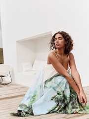 Green/Blue Volume Maxi Dress - Image 2 of 9