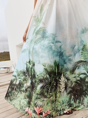 Green/Blue Volume Maxi Dress - Image 6 of 9