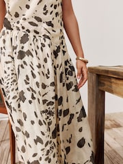 Yellow/Black Dropped Waist Slip Maxi Dress - Image 5 of 8