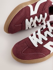 Burgundy Red Standard Fit (F) Lace-Up Trainers - Image 5 of 5