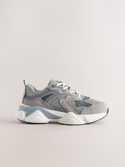Grey Standard Fit (F) Lace Up Trainers - Image 2 of 5