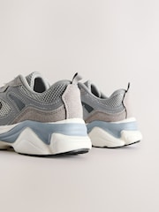 Grey Standard Fit (F) Lace Up Trainers - Image 3 of 5