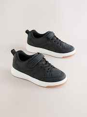 Black Touch Fastening Elastic Lace Trainers - Image 1 of 6