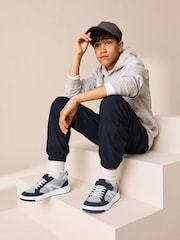 Blue Touch Fastening Elastic Lace Trainers - Image 2 of 8