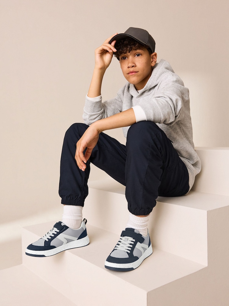Blue Touch Fastening Elastic Lace Trainers - Image 2 of 8