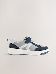 Blue Touch Fastening Elastic Lace Trainers - Image 4 of 8
