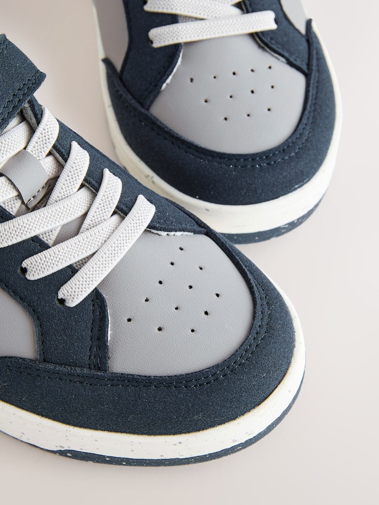 Blue Touch Fastening Elastic Lace Trainers - Image 8 of 8